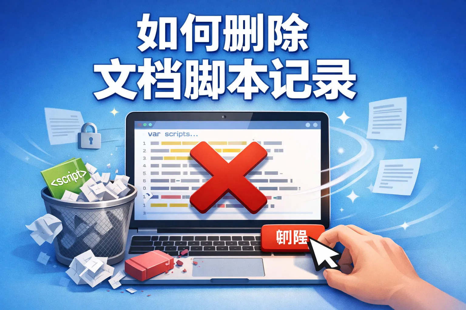 如何删除文档脚本记录