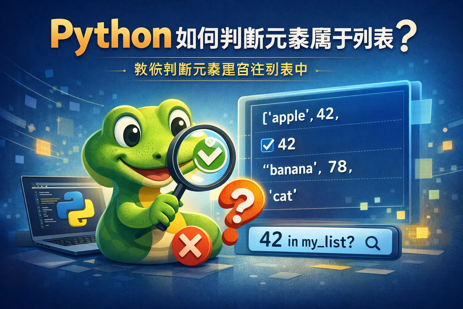 python如何判断元素属于列表