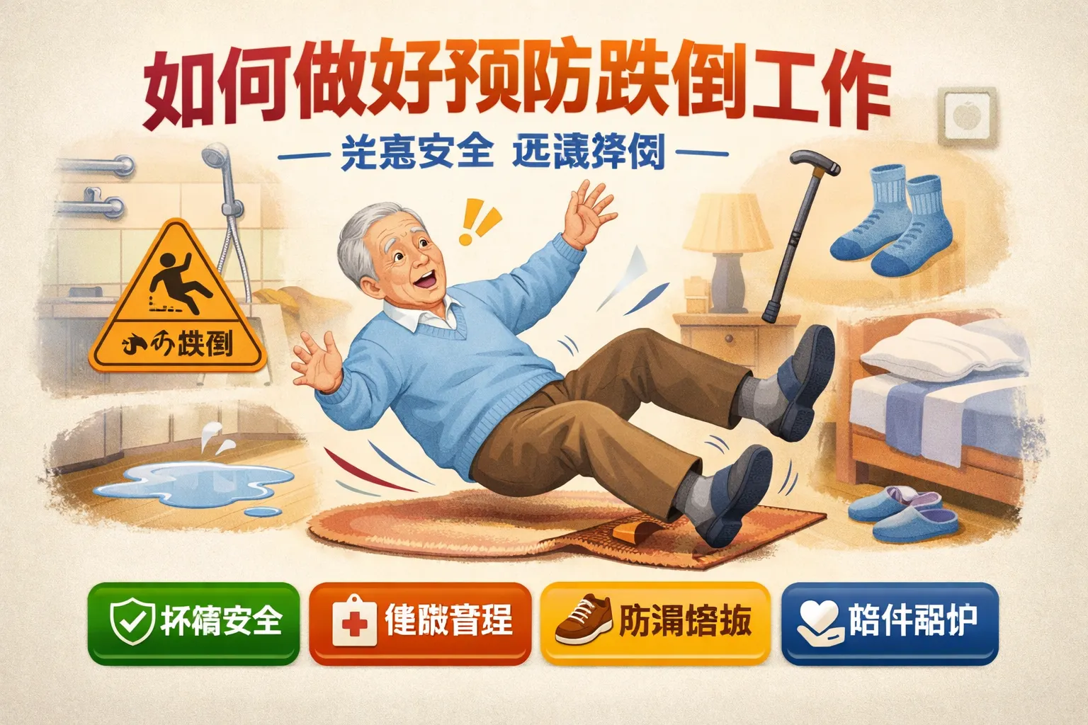 如何做好预防跌倒工作