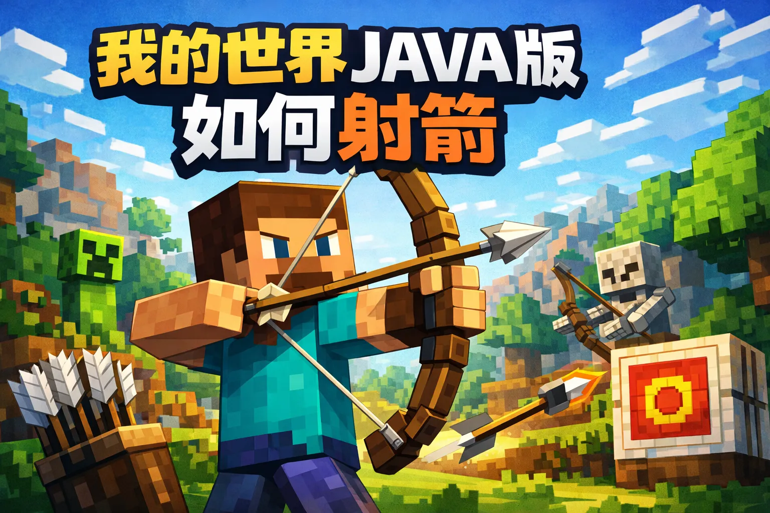 我的世界JAVA版如何射箭