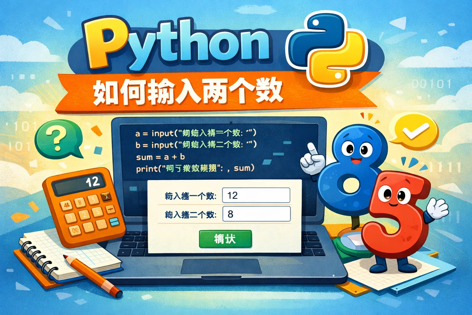 python如何输入两个数