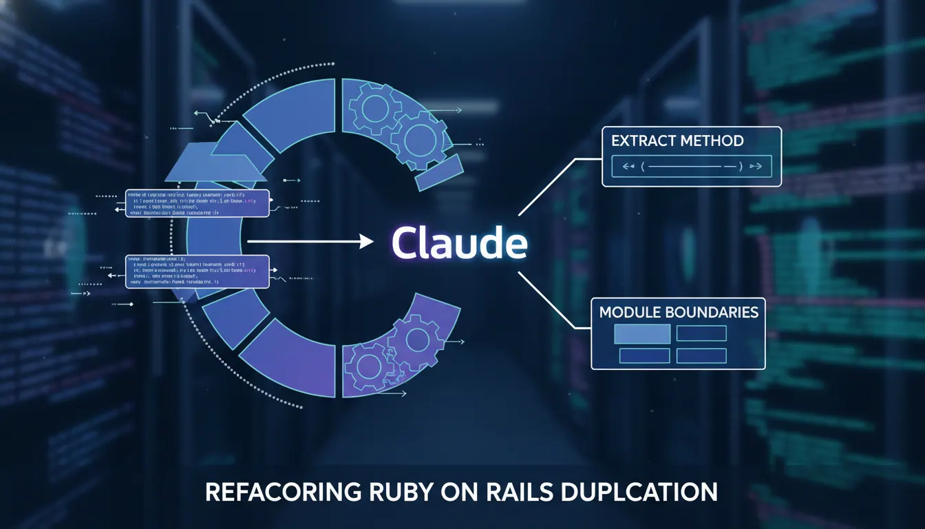 Claude Code 怎么重构 Ruby on Rails 项目中的重复代码？提取函数和模块边界