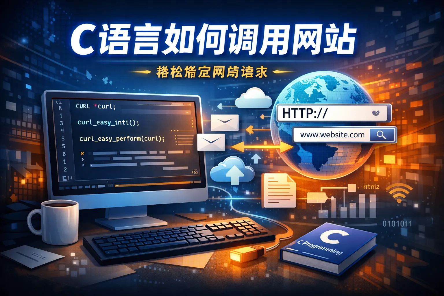 c语言如何调用网站