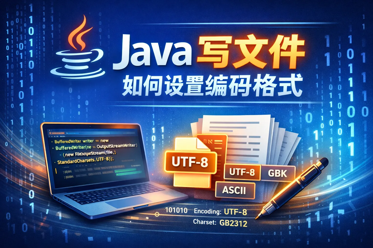 Java写文件如何设置编码格式
