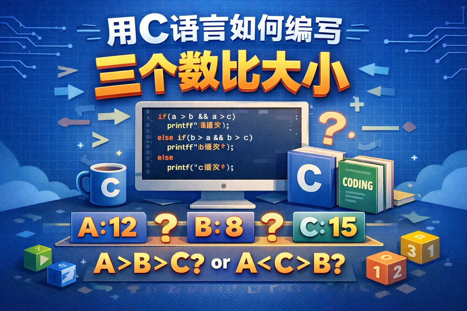 用c语言如何编写三个数比大小