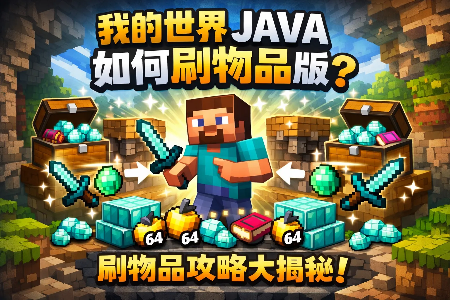 我的世界java如何刷物品版