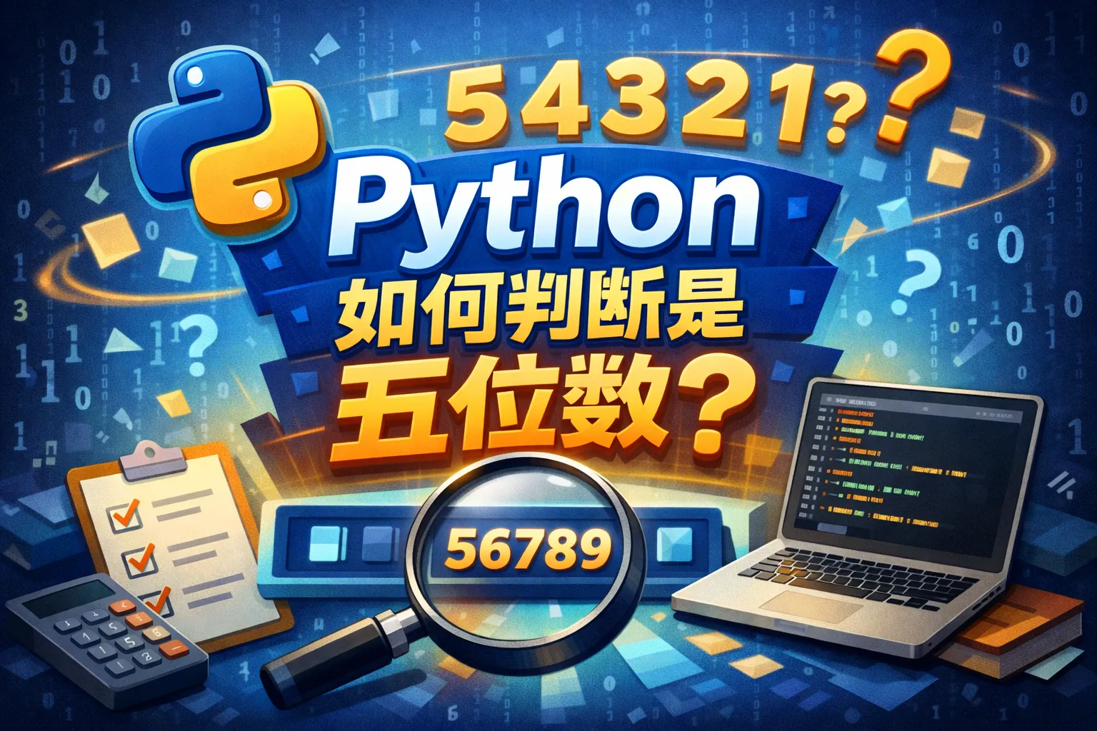python如何判断是五位数