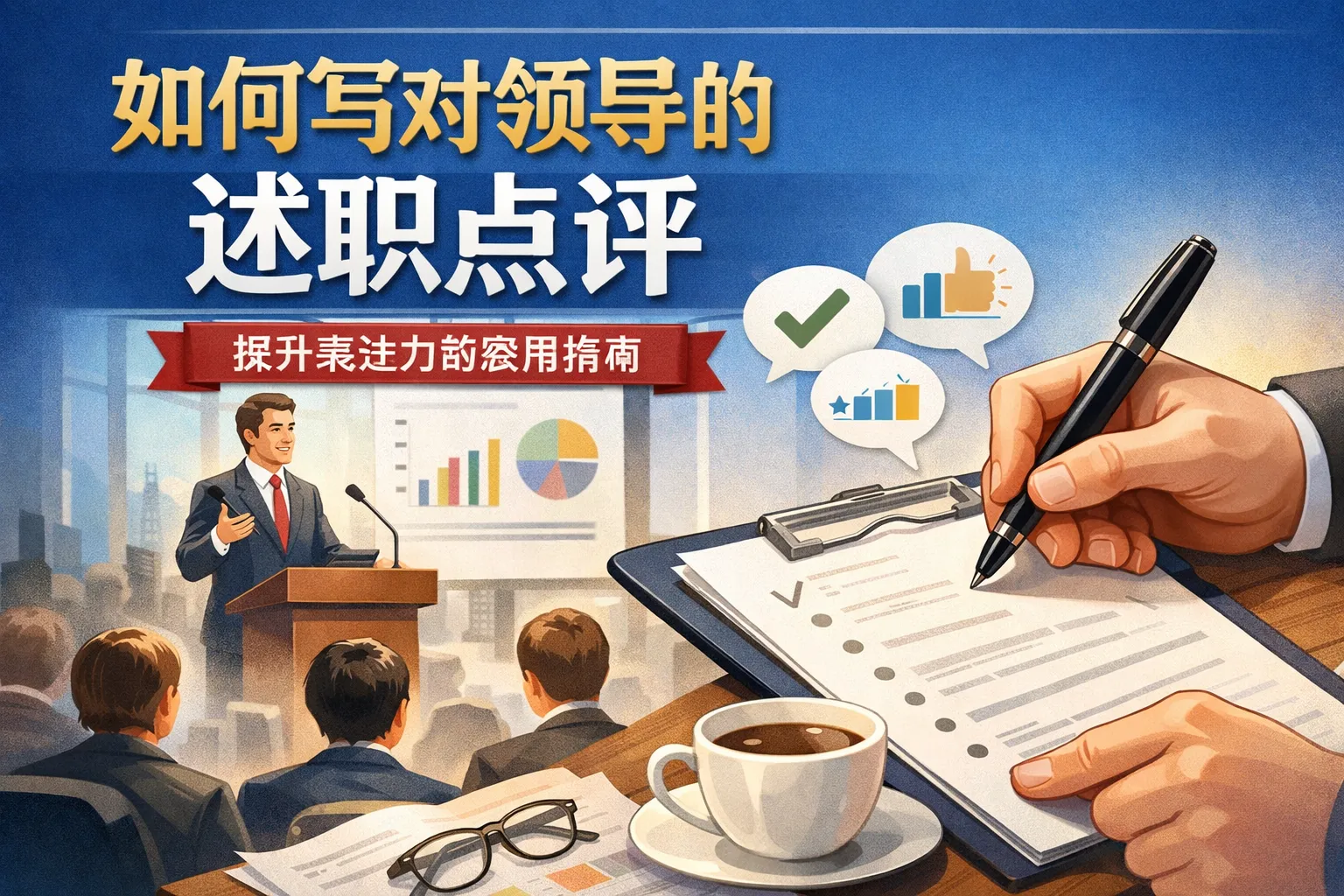 如何写对领导的述职点评