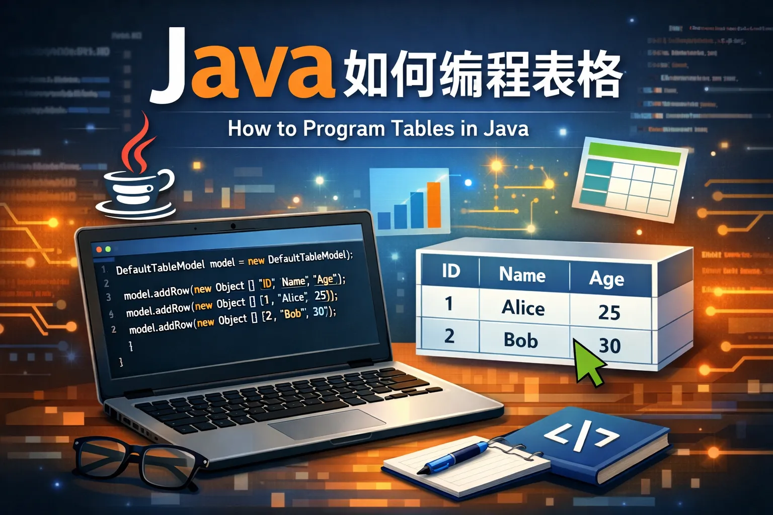 java如何编程表格