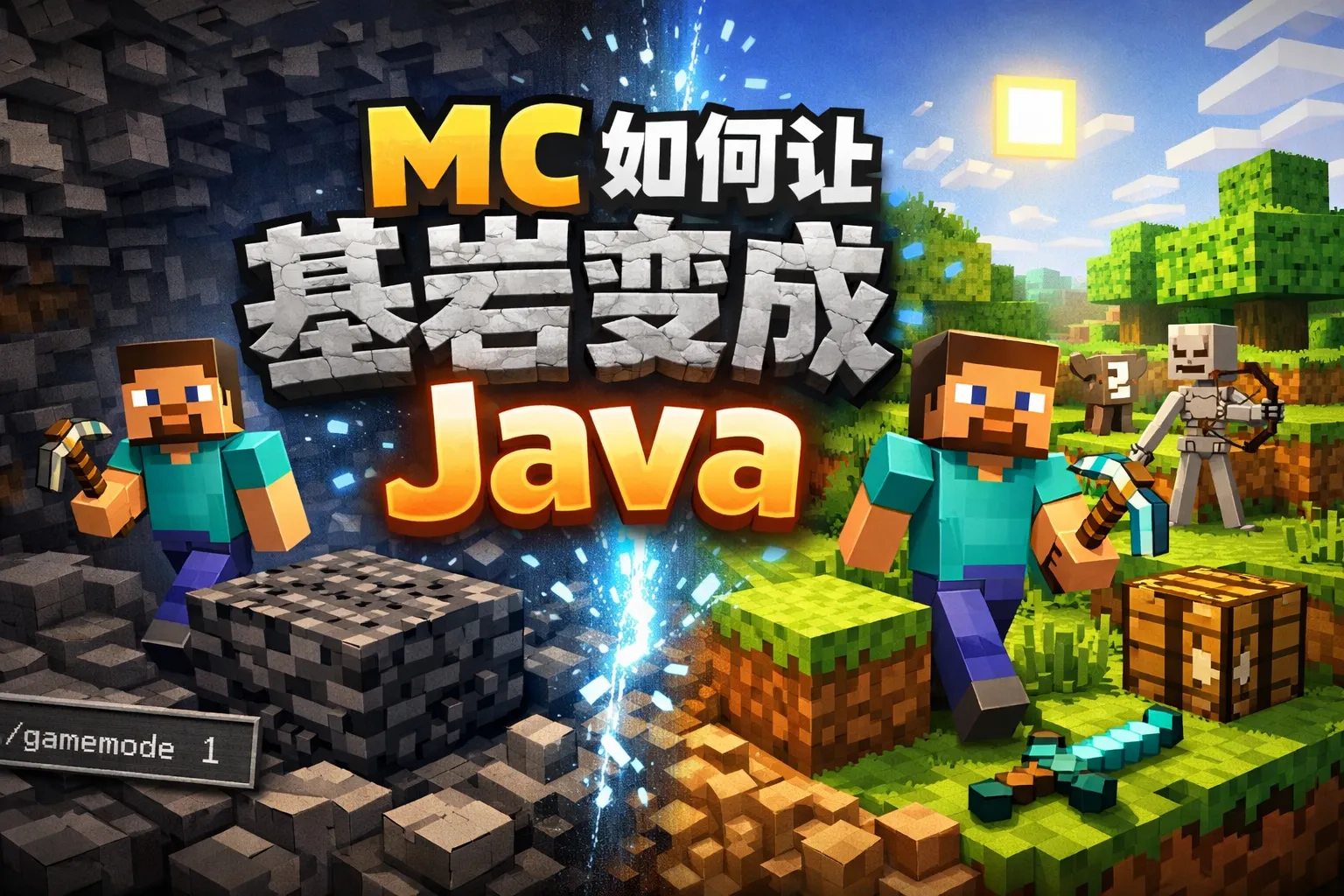 mc如何让基岩变成java