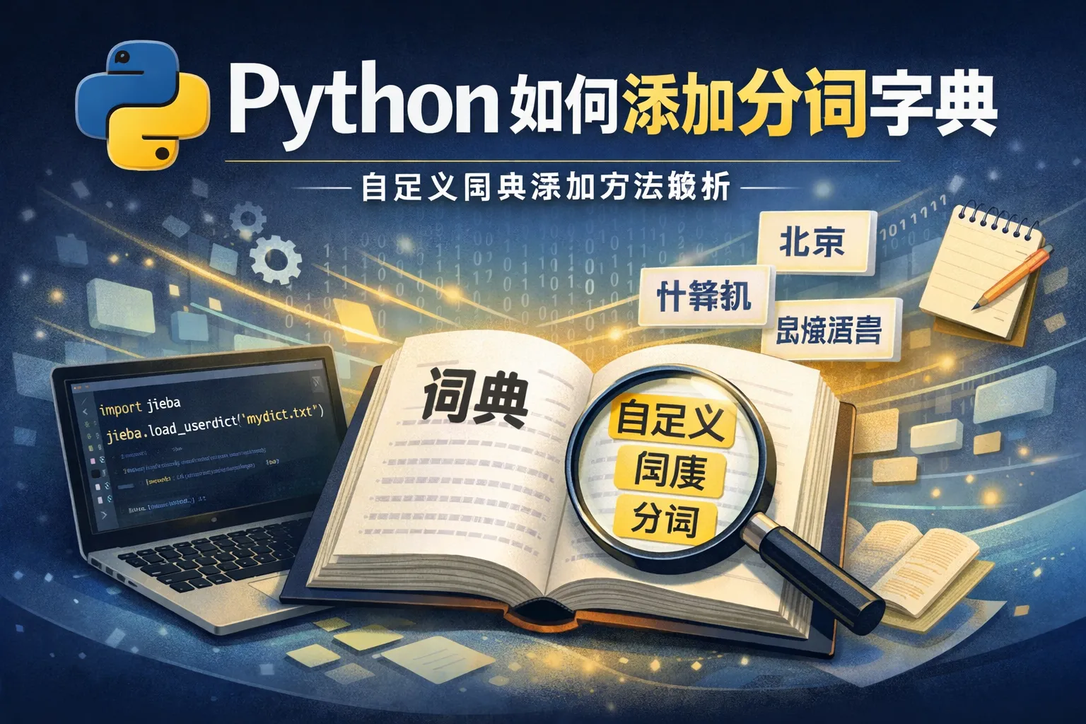 python如何添加分词字典