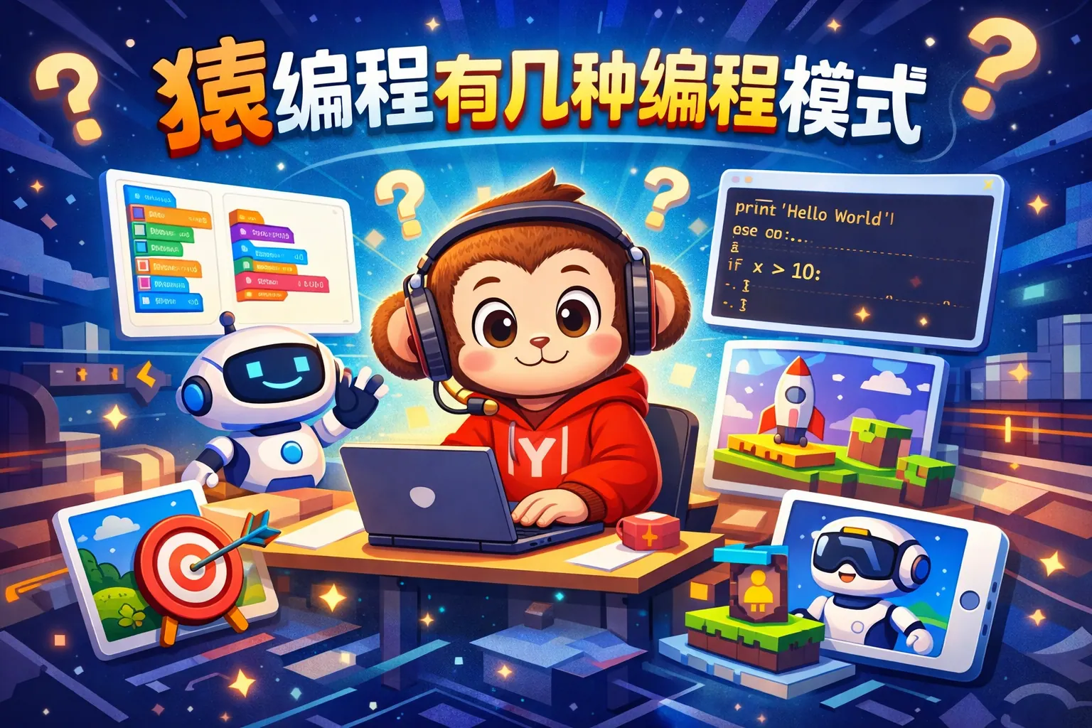 猿编程有几种编程模式