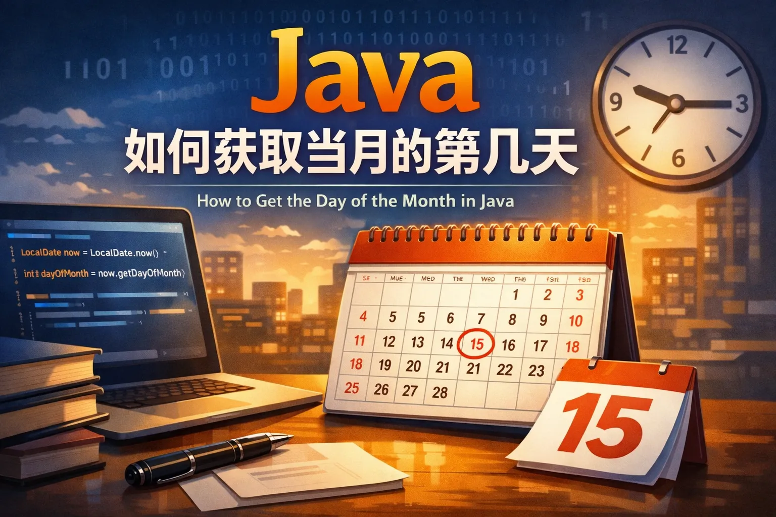 java如何获取当月的第几天