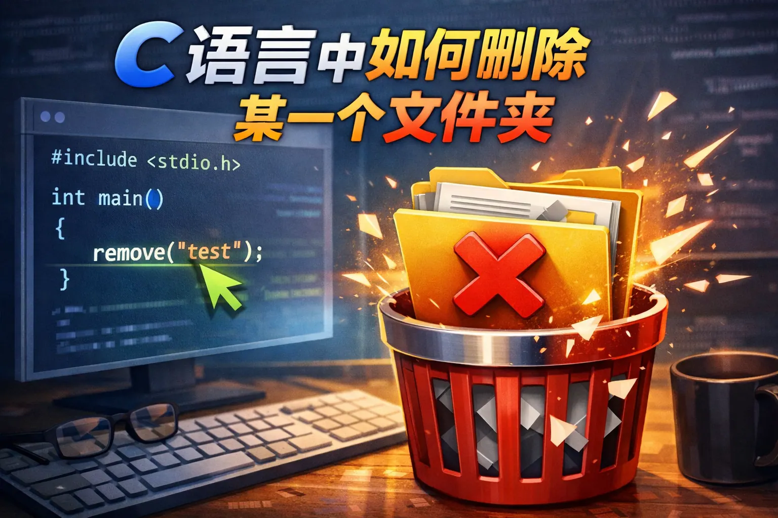 c语言中如何删除某一个文件夹