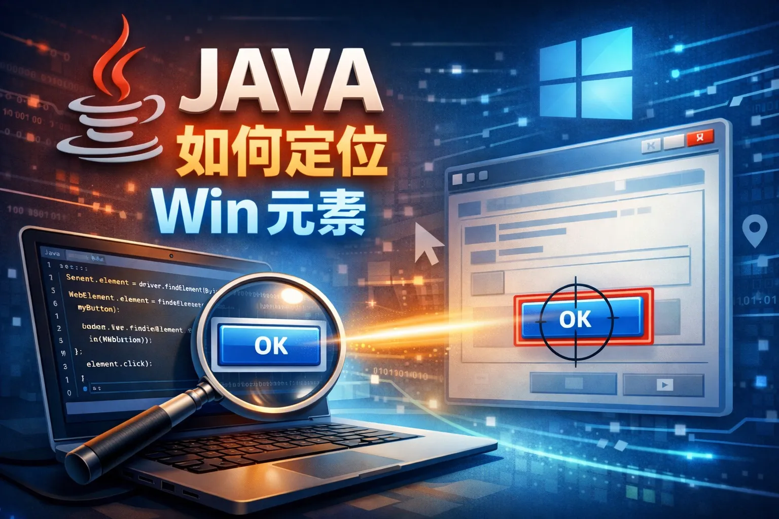 JAVA如何定位win元素
