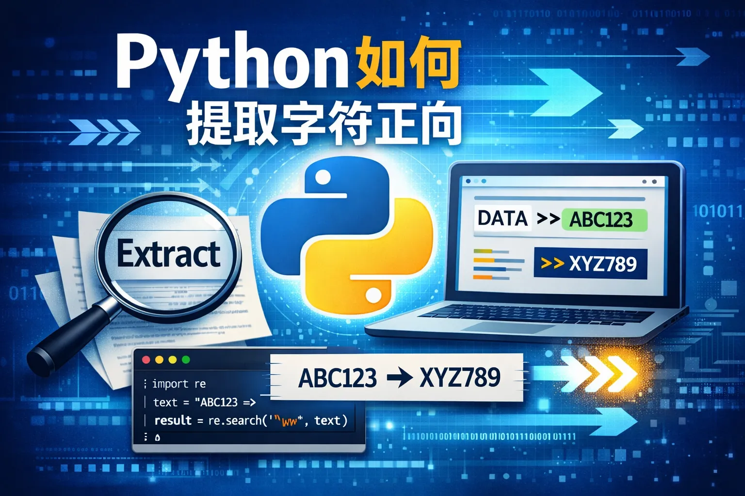 python如何提取字符正向