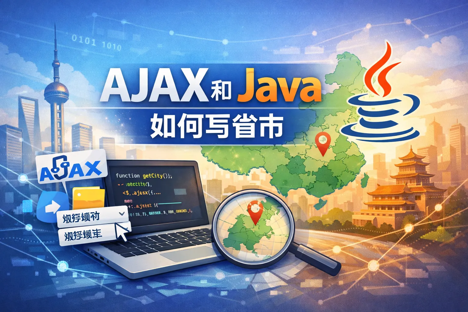 ajax和java如何写省市