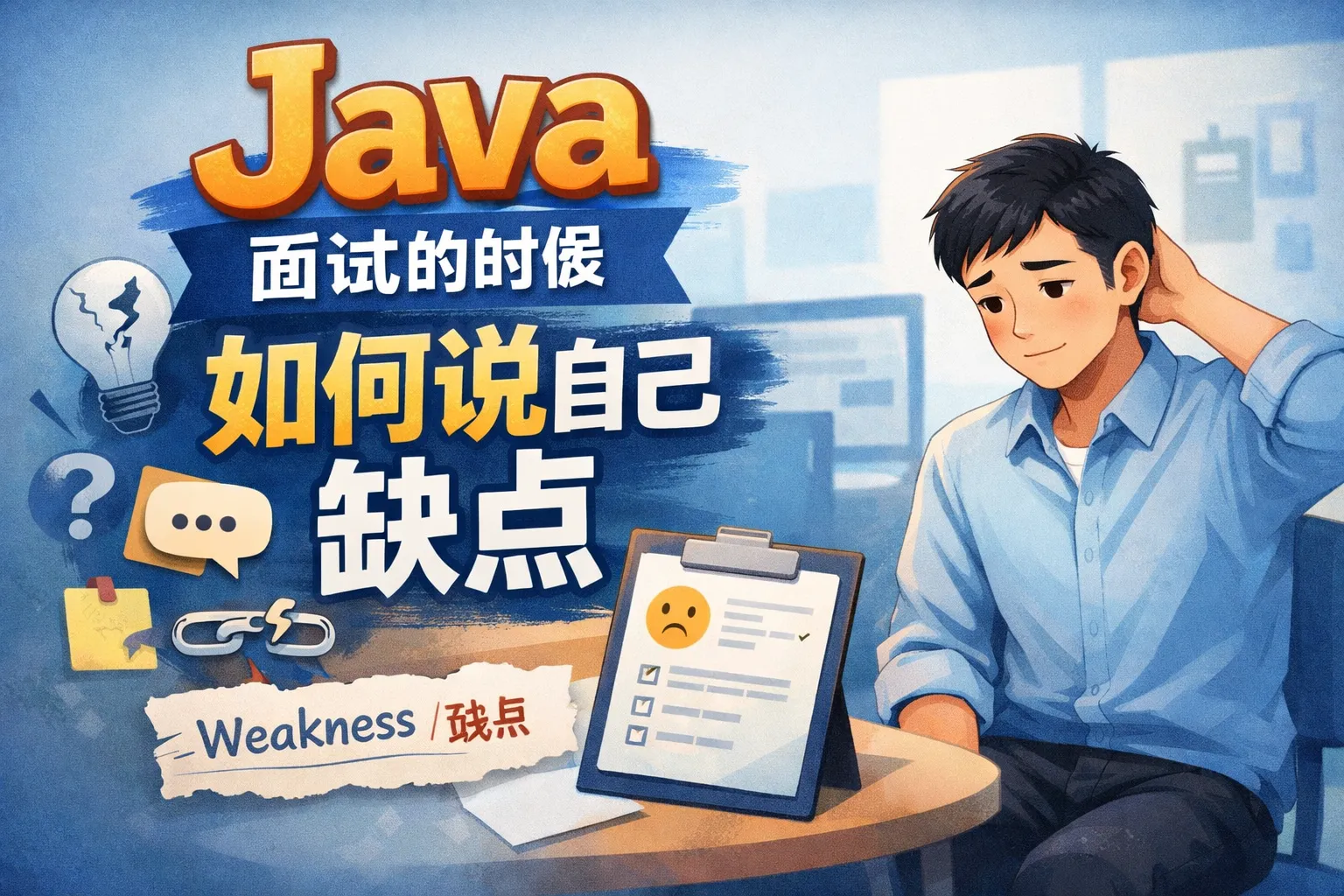java面试的时候如何说自己缺点