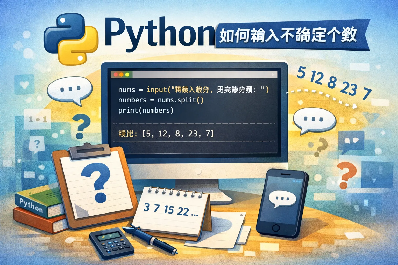 python如何输入不确定个数