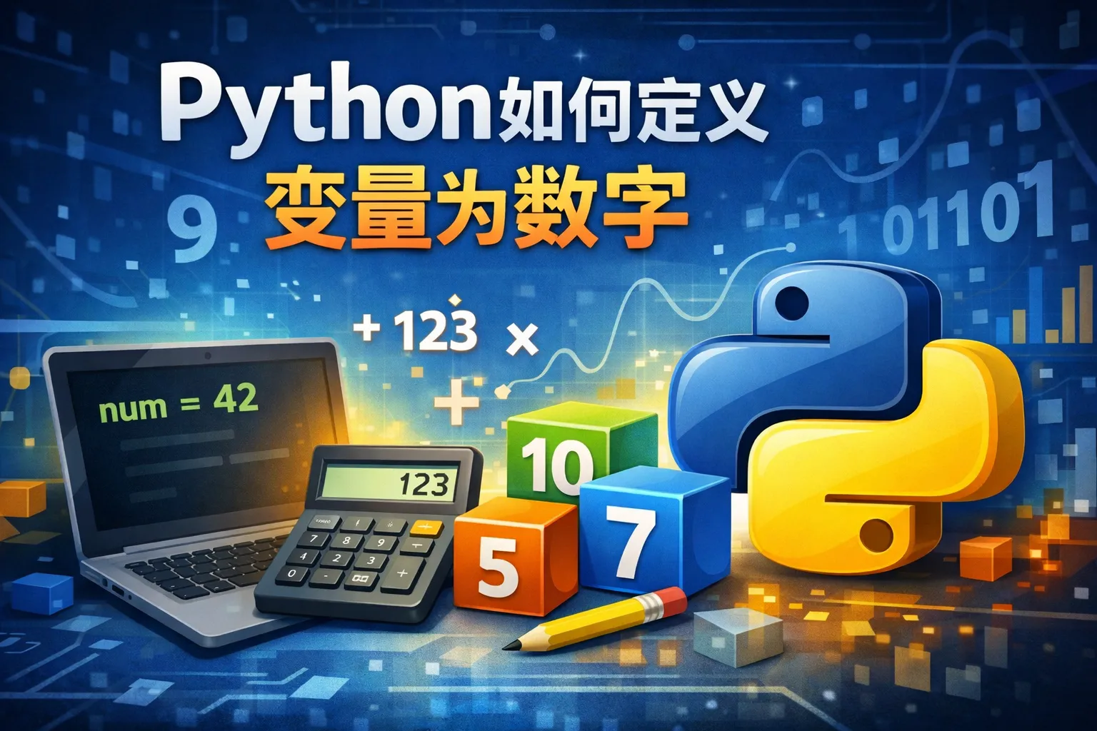 python如何定义变量为数字