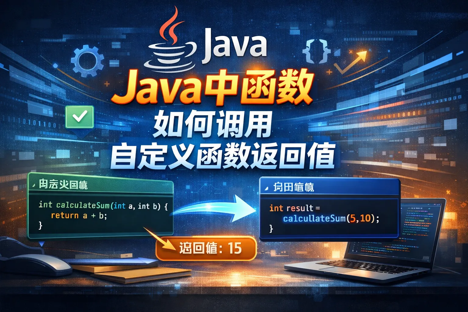 java中函数如何调用自定义函数返回值