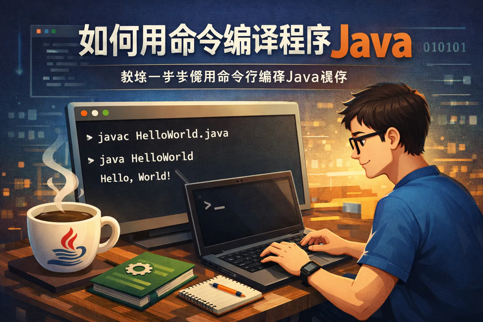 如何用命令编译程序java