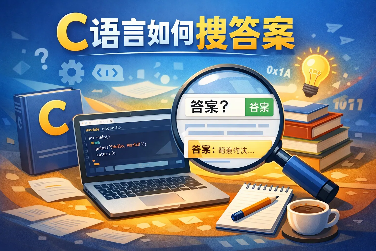 C语言如何搜答案