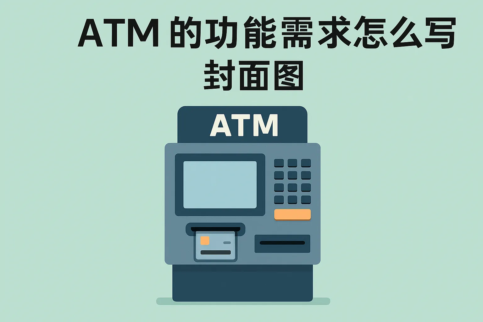 atm的功能需求怎么写