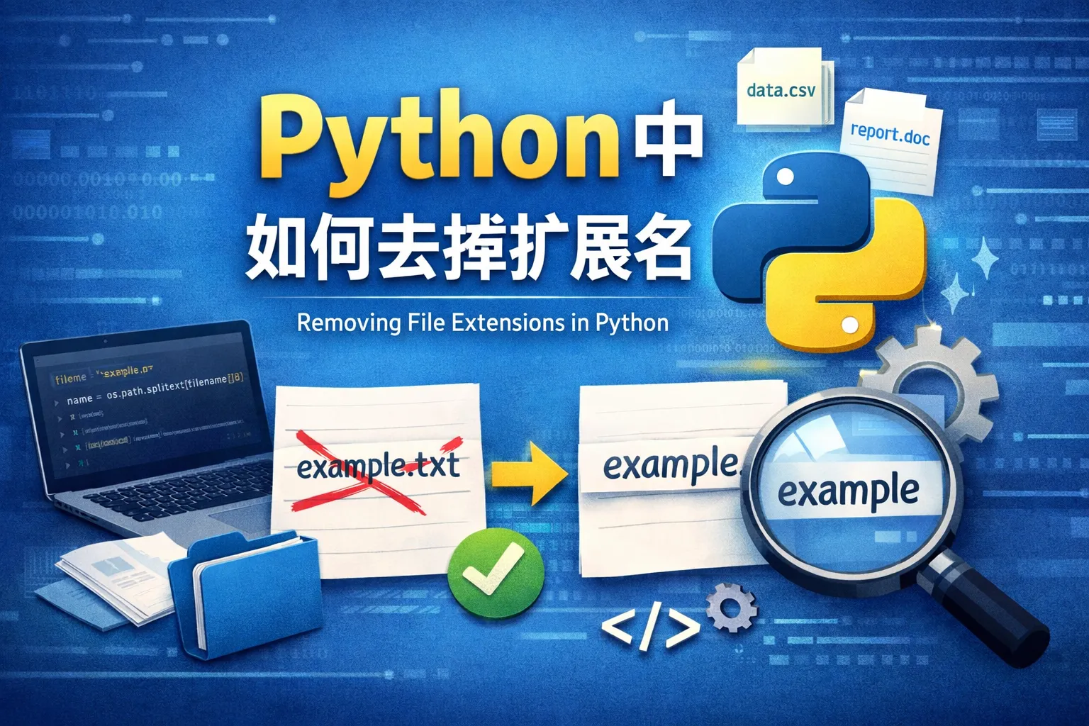 python中如何去掉扩展名