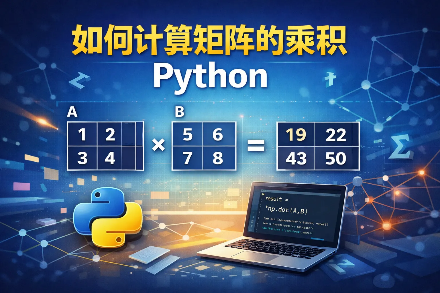 如何计算矩阵的乘积python