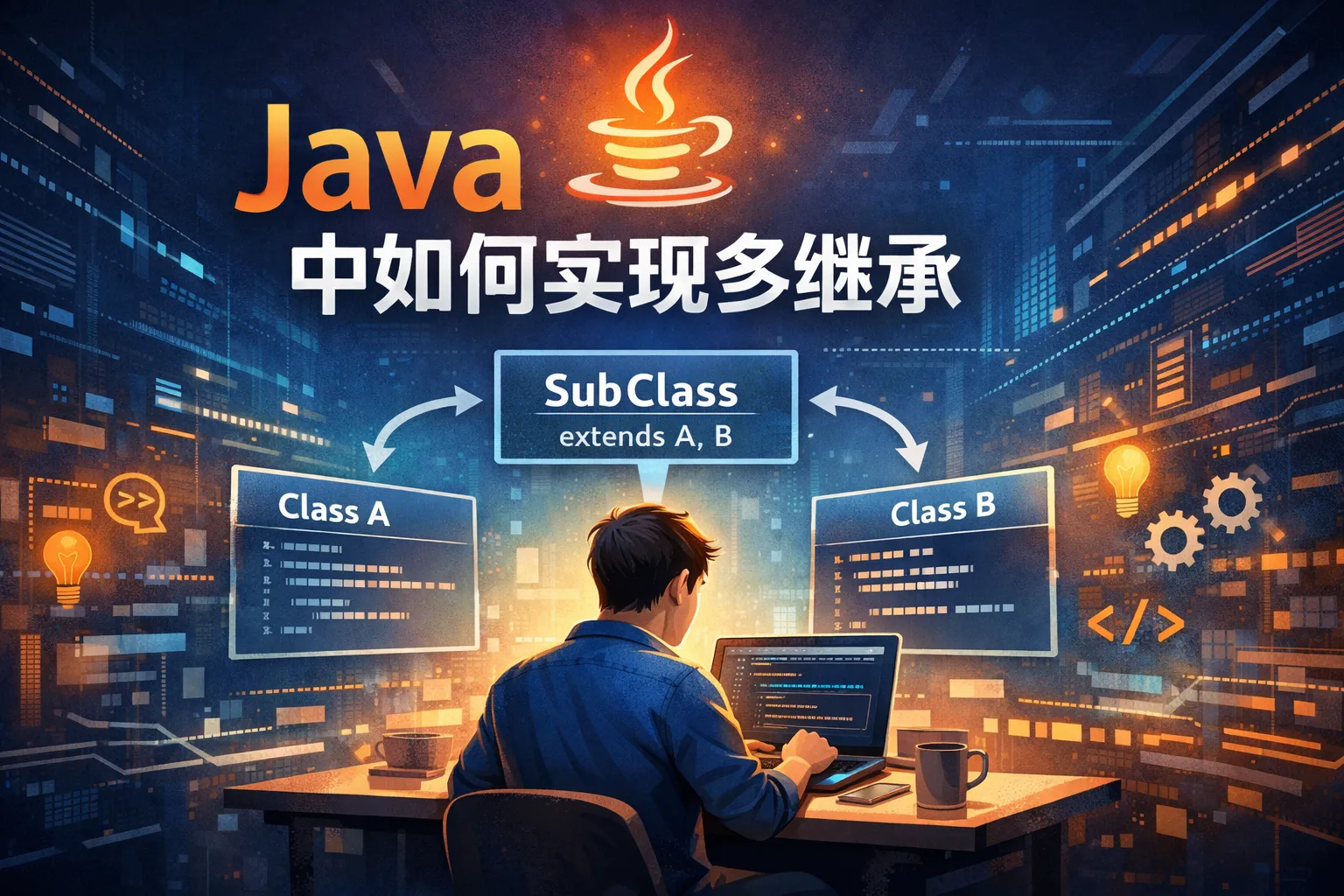 java 中如何实现多继承