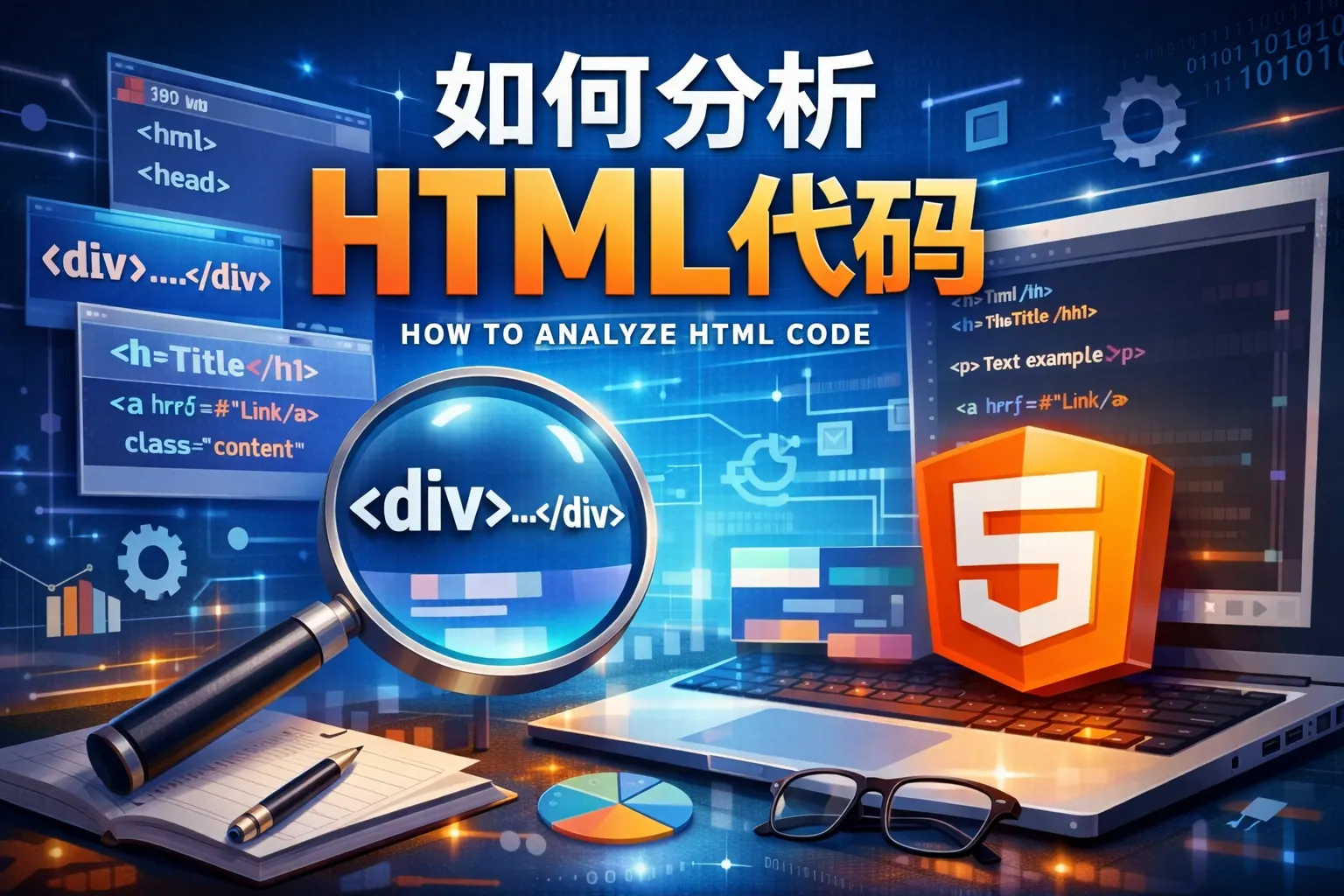 如何分析html代码