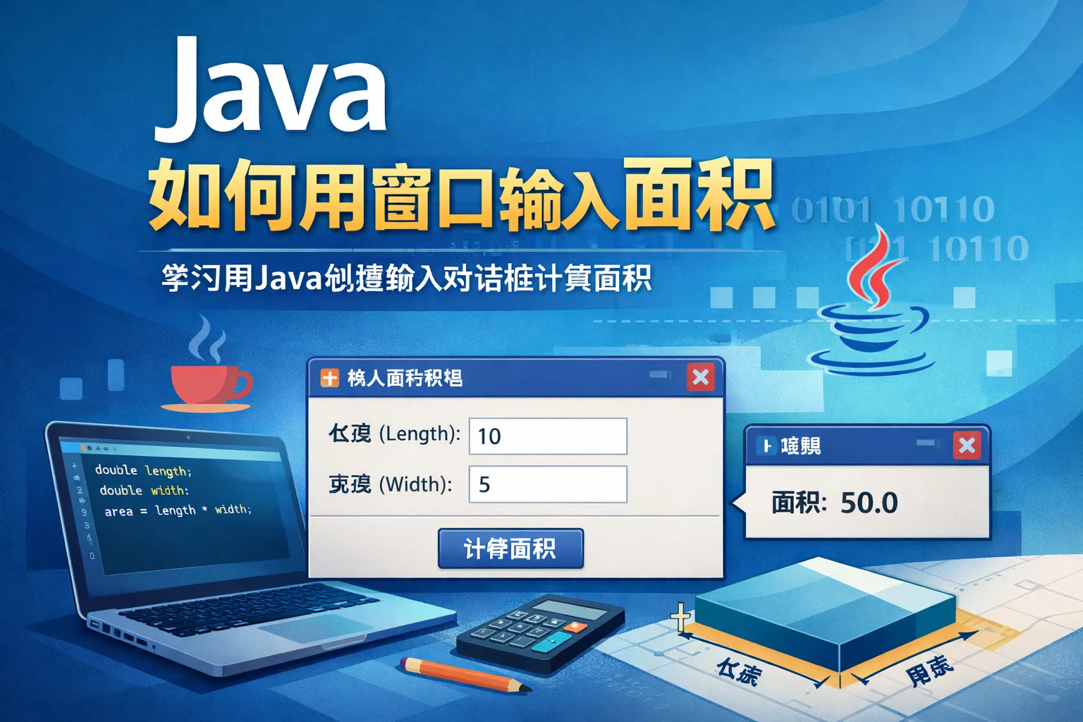 java如何用窗口输入面积