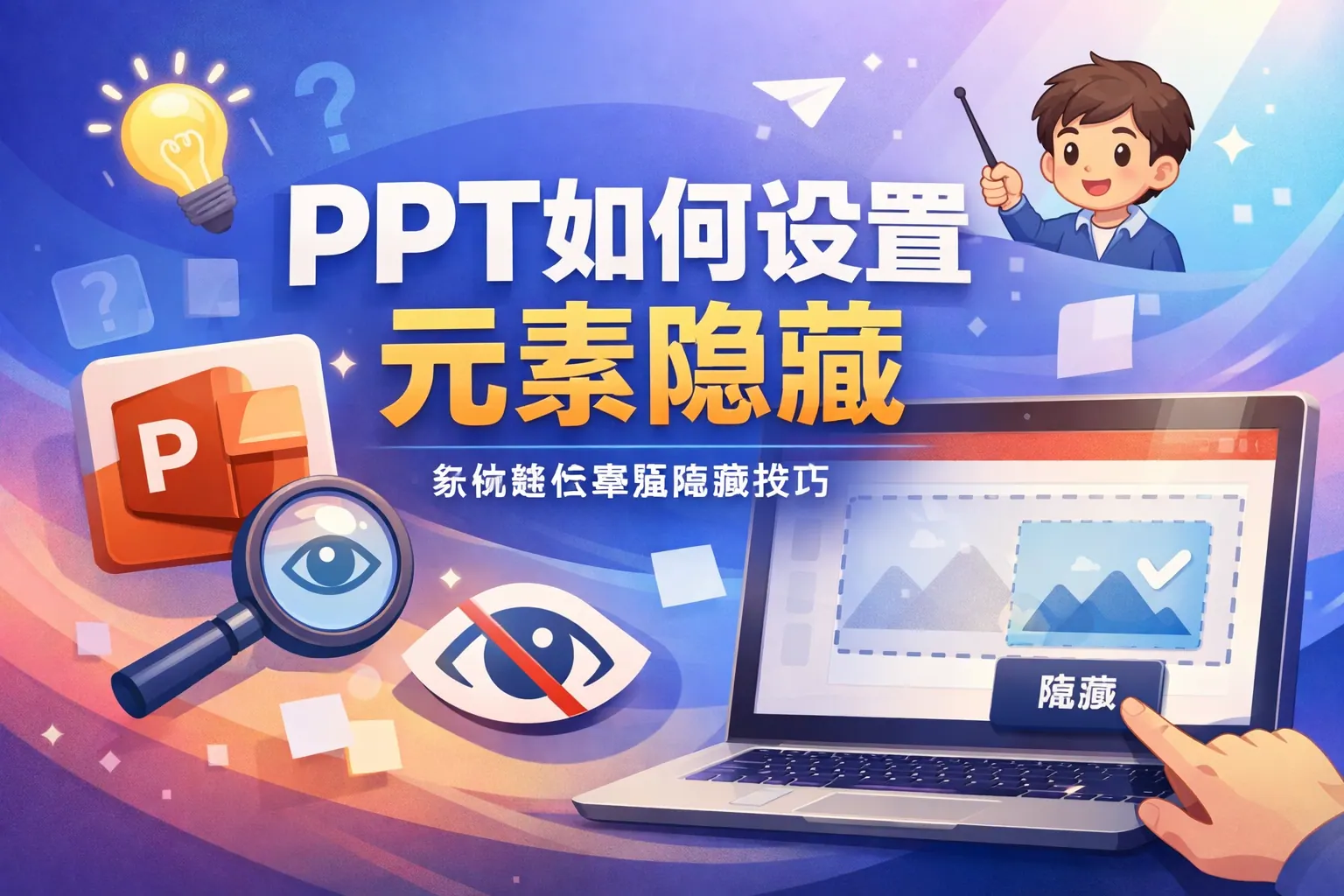 ppt如何设置元素隐藏