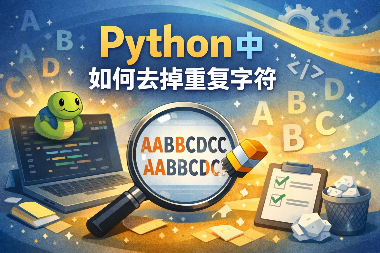 python中如何去掉重复字符