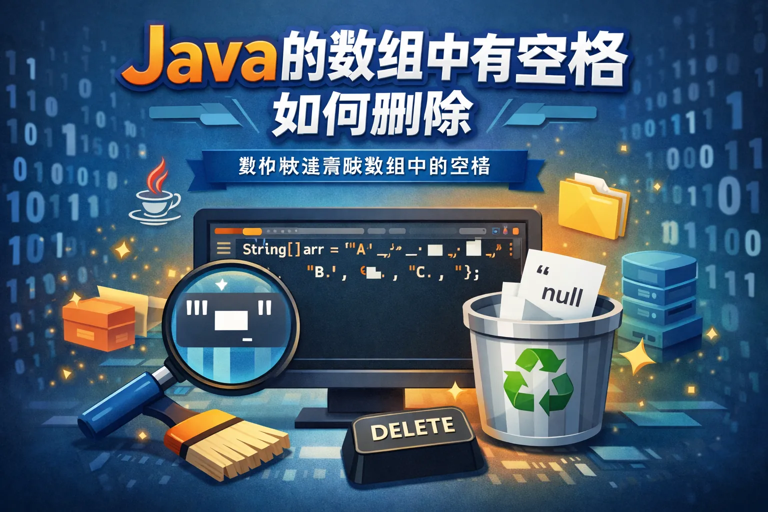 java的数组中有空格如何删除