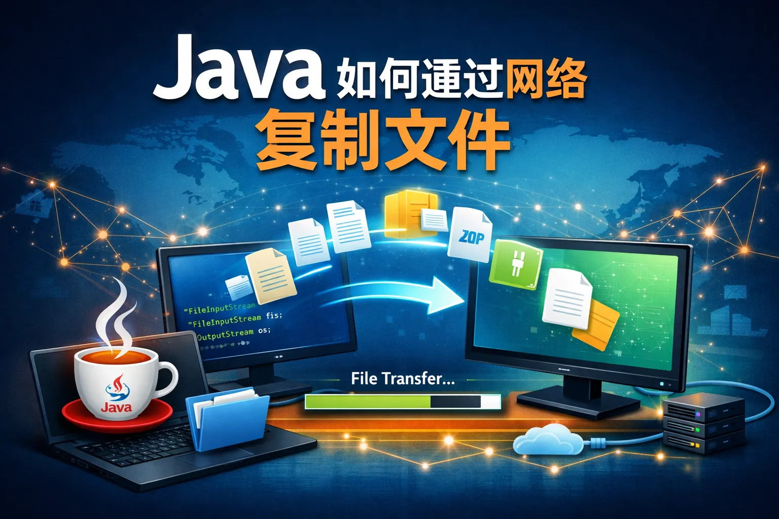 java如何通过网络复制文件