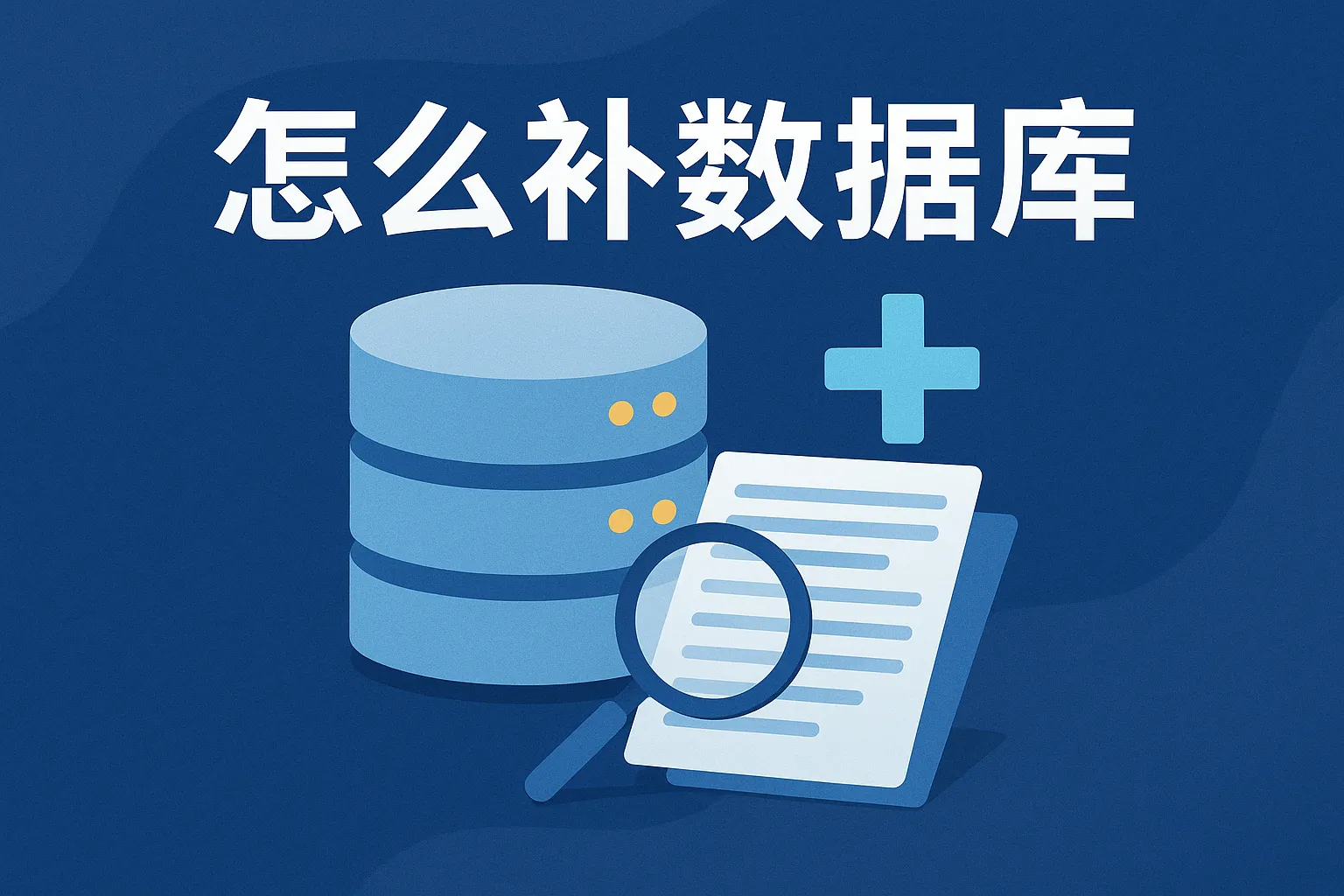 怎么补数据库