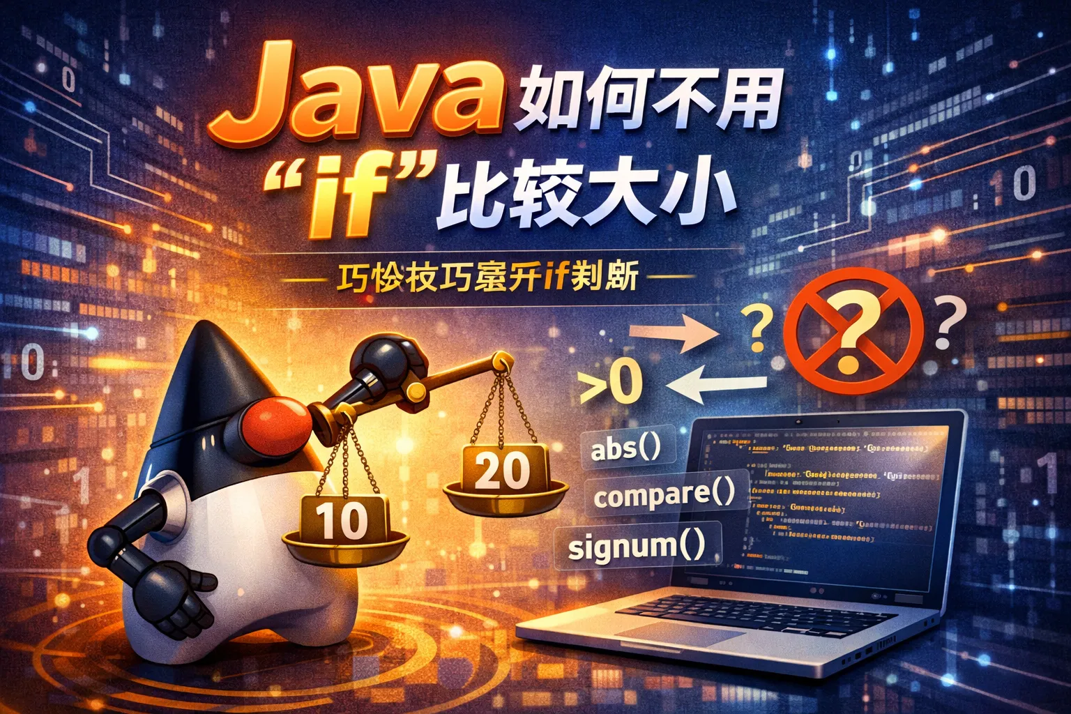 java如何不用if比较大小