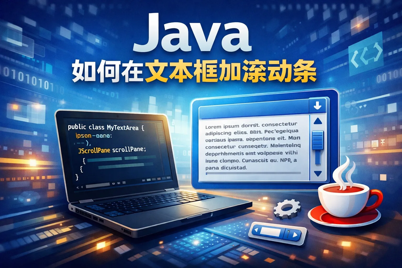 java如何在文本框加滚动条
