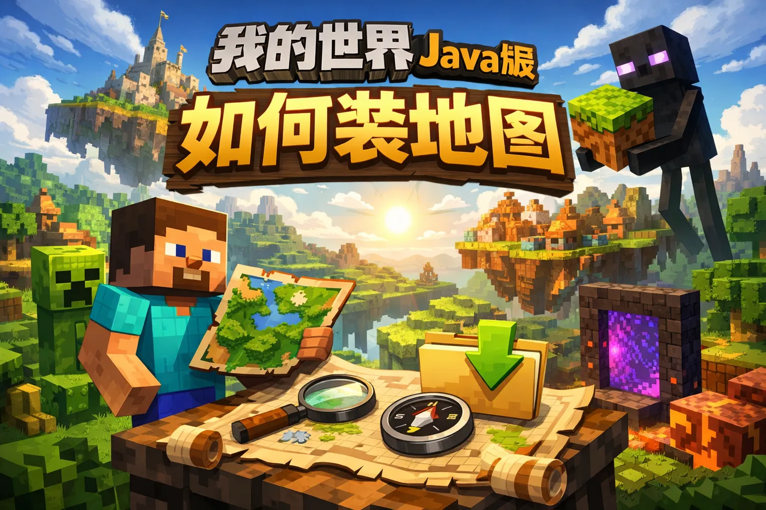 我的世界java版如何装地图