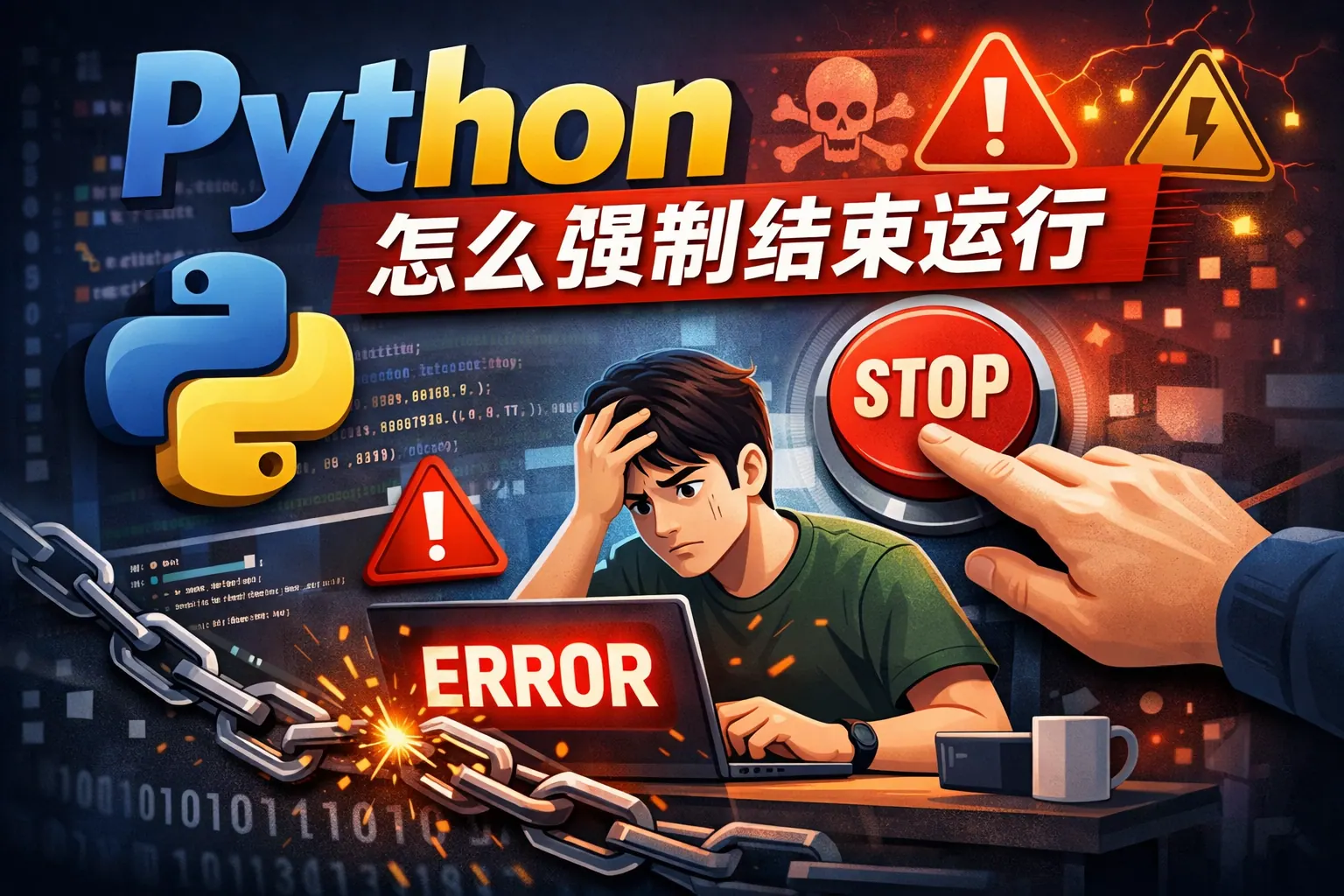 python怎么强制结束运行