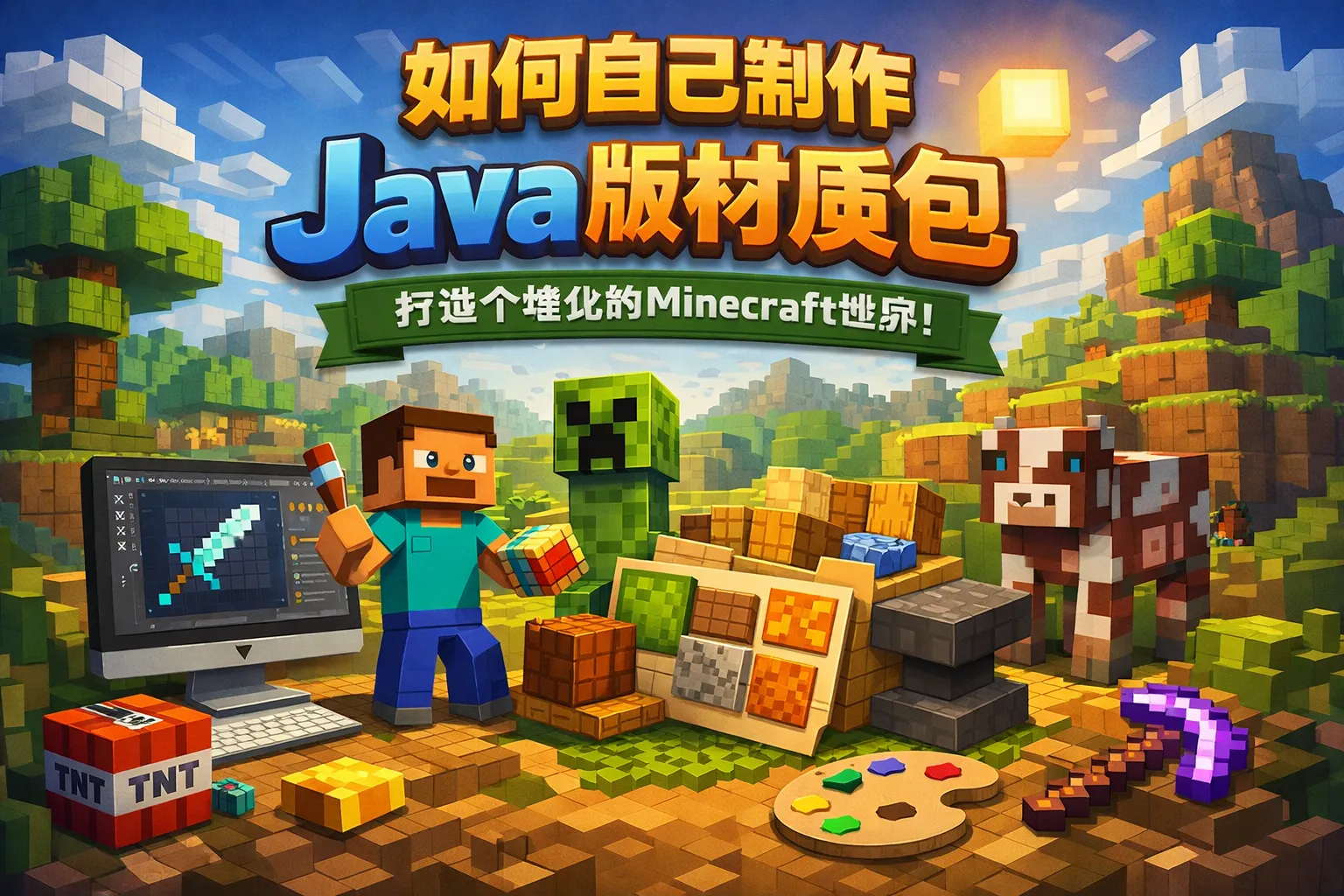 如何自己制作java版材质包