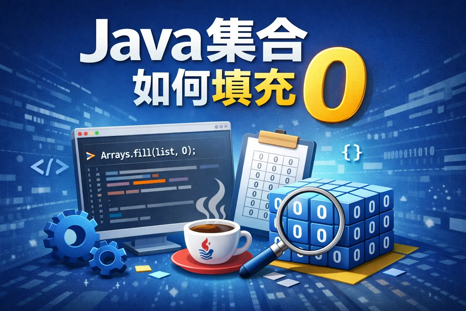 java集合如何填充0