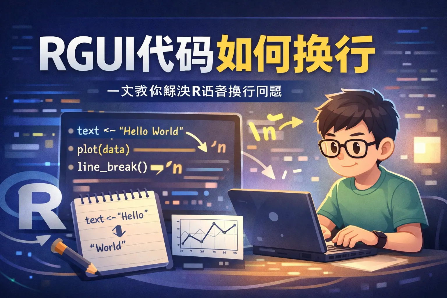 rgui代码如何换行