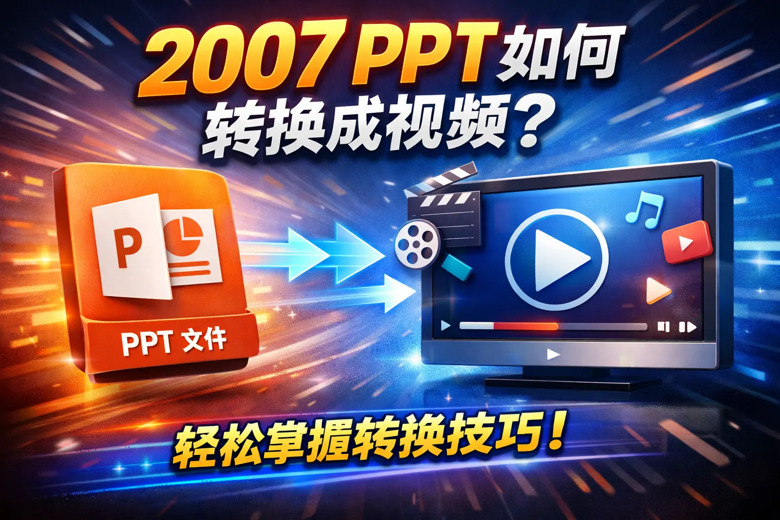 2007 ppt如何转换成视频
