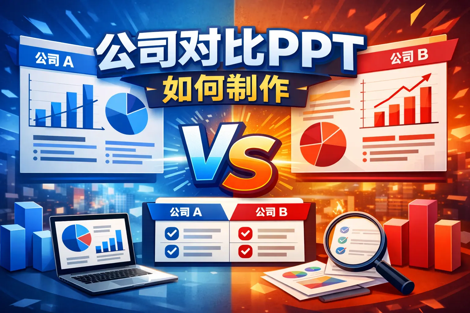 公司对比PPT如何制作