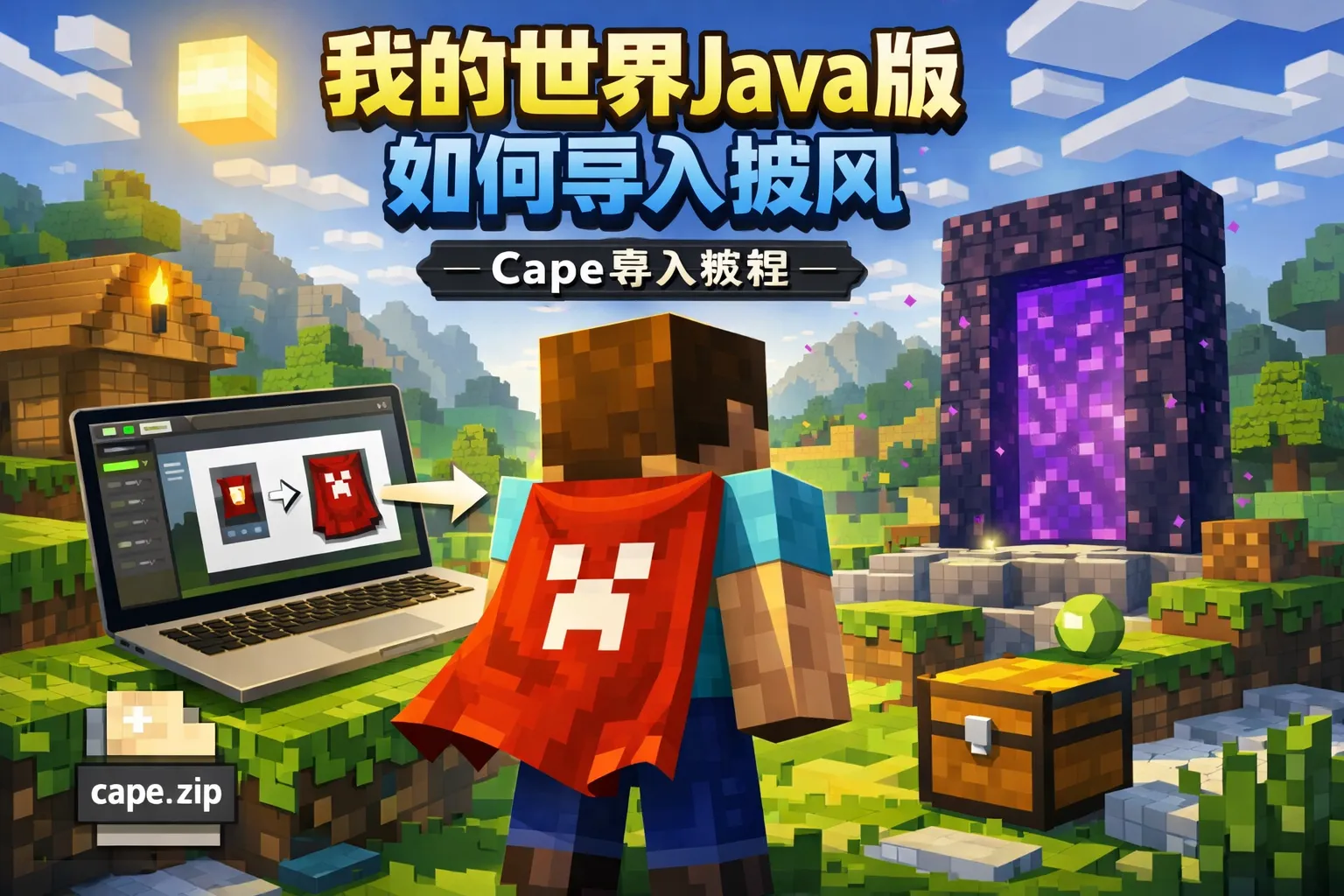 我的世界java版如何导入披风