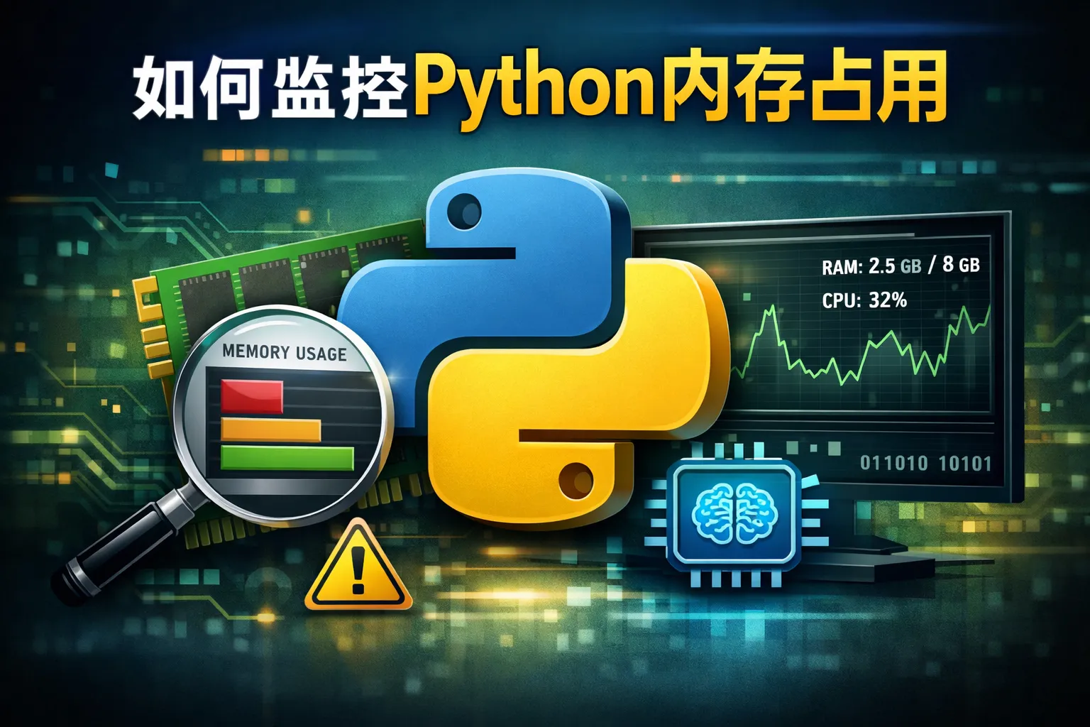 如何监控python内存占用