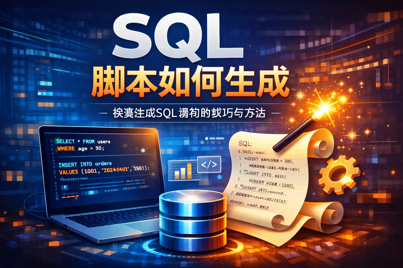 sql脚本如何生成